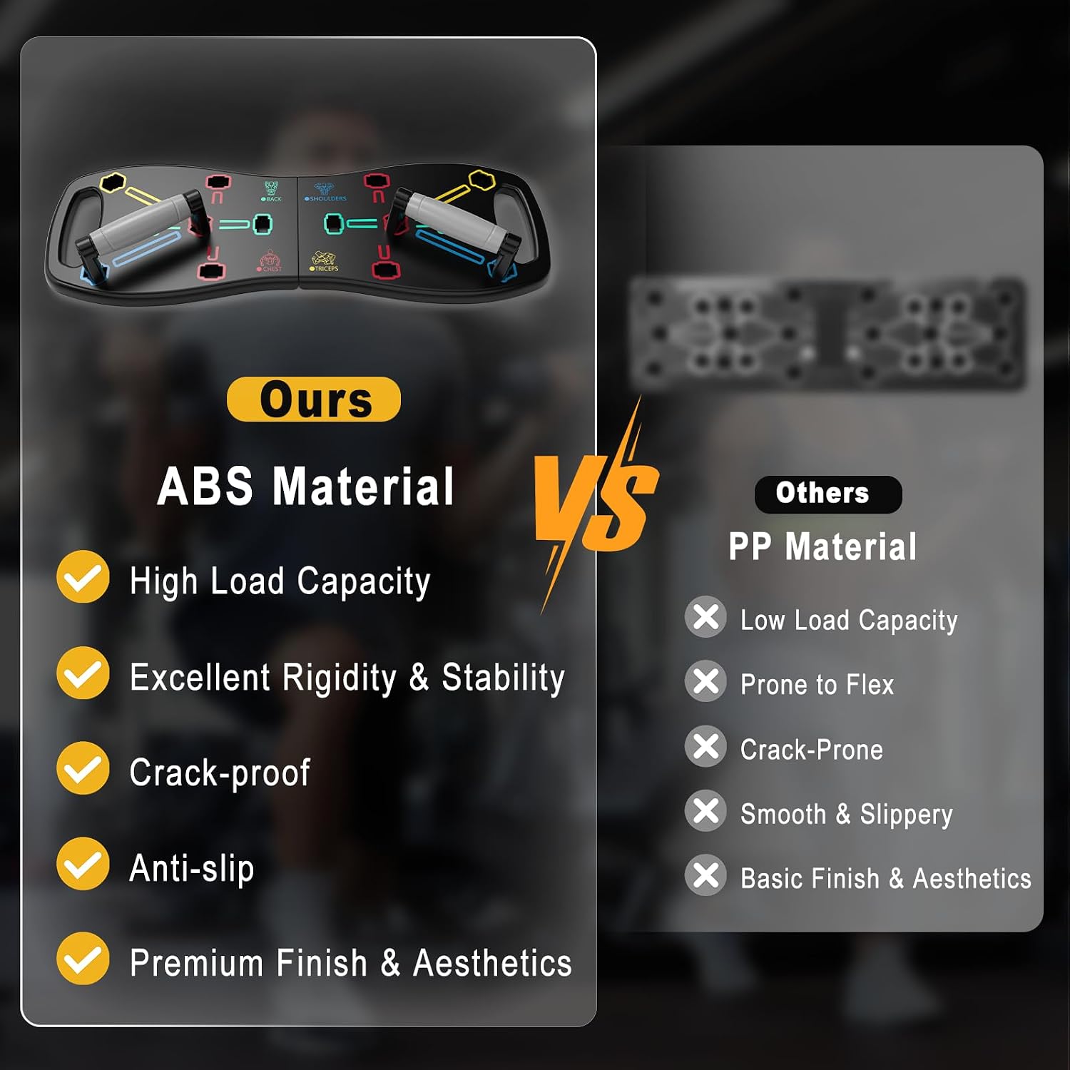 Portable and  Foldable Pushup Board,