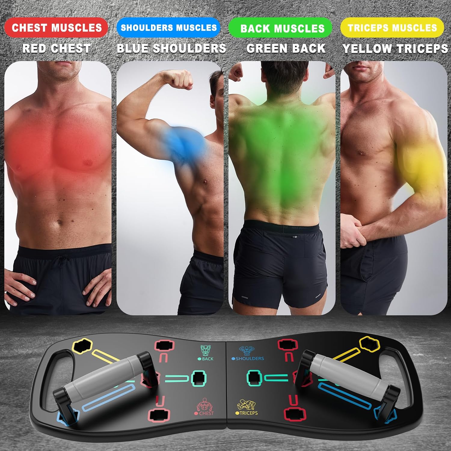 Portable and  Foldable Pushup Board,